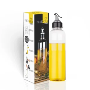 clazkit plastic oil dispenser 1 litre | transparent cooking oil bottle