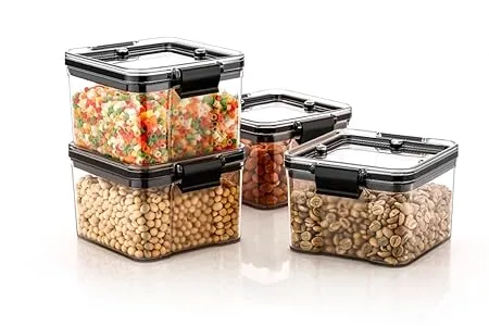 airtight transparent kitchen storage container | food storage box pack of 4 airtight transparent kitchen storage container | food storage box pack of 4