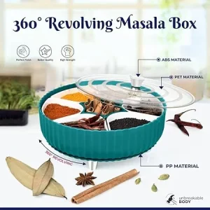 360° revolving masala box with lid