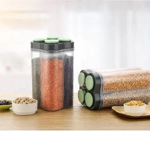 multi section plastic storage glass / jar