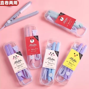 mini hair straightener | portable hair straightening & curling tool