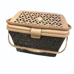 plastic picnic & storage basket with handle