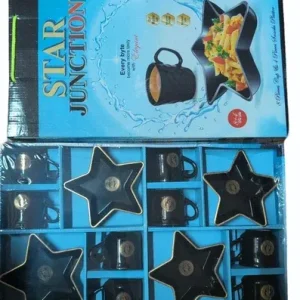 star junction star shaped cup & bowl set (12 pcs)